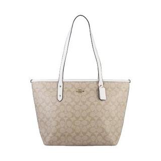 COACH F58292 双面老花托特包 SV沙黄色