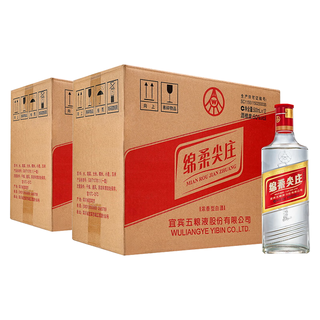 尖庄 绵柔尖庄 50度 浓香型白酒 500ml*12瓶