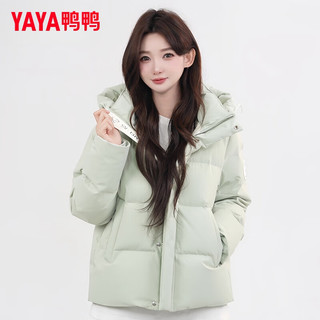 鸭鸭时尚短款羽绒服 冰川蓝色 M (160) 鸭绒 100-149g 连帽 拉链 常规袖 简约 厚款 90%及以上 百搭风 涤纶(聚酯纤维)100% 标准型 纯色