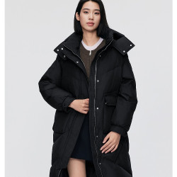 波司登 女中长款可脱卸帽时尚休闲羽绒服