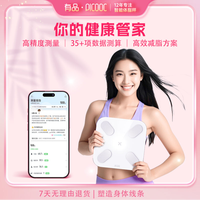 PICOOC 家用智能体脂秤迷你款精准测量心率电子体重秤