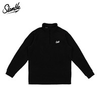 摇粒绒半拉链立领套头衫男运动休闲拉链热身服训练上衣