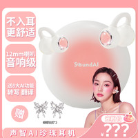 声智 珍珠耳夹耳机AI会议耳机无线蓝牙智能翻译长续航Pro