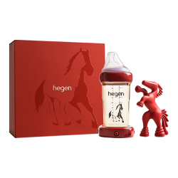 hegen 马年纪念款礼盒 奶瓶 240ml 3-6个月+喜临智温杯