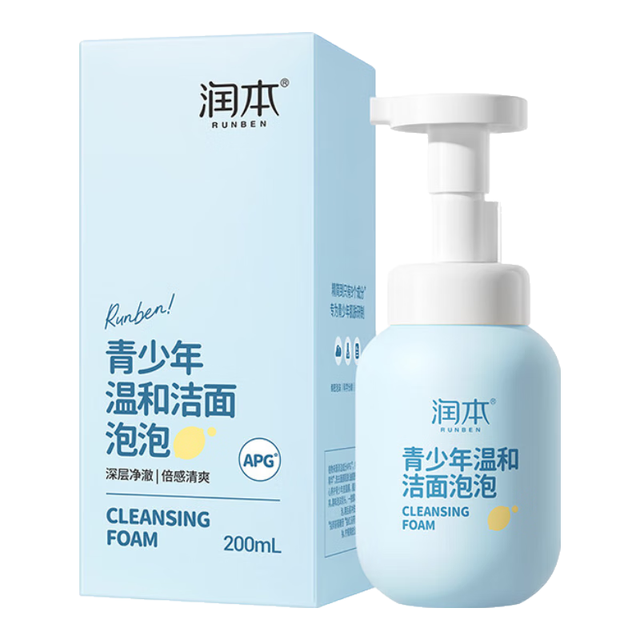 PLUS会员：润本 青少年温和洁面泡 200ml