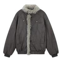 【Achock店】重磅保暖麂皮座山雕棉服外套秋冬保暖毛领棉袄女