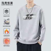 马克华菲 潮流街头风圆领加厚加绒卫衣