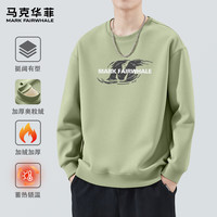 马克华菲 潮流街头风圆领加厚加绒卫衣