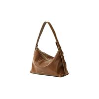 Songmont/崧 植鞣牛皮 女士hobo包 檀棕 小