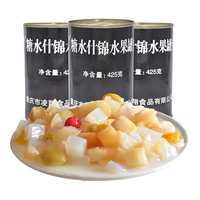 凌翔（LING XIANG） 黄桃桔子菠萝混合水果罐头休闲零食方便速食家庭储备食品 糖水什锦罐头 425g*12罐 【整箱装】