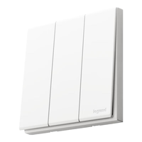 罗格朗开关插座面板家用86型画采陶瓷白暗装usb一开双控5孔多孔电源插座 三开双控开关