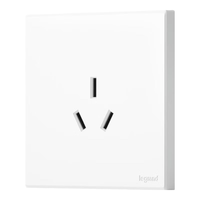 罗格朗开关插座面板家用86型画采陶瓷白暗装usb一开双控5孔多孔电源插座 三孔16A空调插座