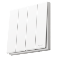 罗格朗开关插座面板家用86型画采陶瓷白暗装usb一开双控5孔多孔电源插座 四开单控开关