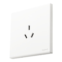 罗格朗开关插座面板家用86型画采陶瓷白暗装usb一开双控5孔多孔电源插座 10A三孔插座