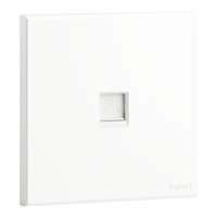 罗格朗开关插座面板家用86型画采陶瓷白暗装usb一开双控5孔多孔电源插座 电脑插座（六类）