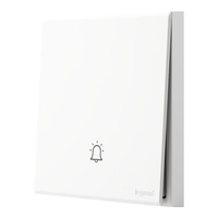 罗格朗开关插座面板家用86型画采陶瓷白暗装usb一开双控5孔多孔电源插座 门铃开关