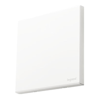 罗格朗开关插座面板家用86型画采陶瓷白暗装usb一开双控5孔多孔电源插座 空白面板（堵洞遮丑）