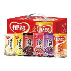 银鹭 桂圆莲子八宝粥360g*12罐礼盒装整箱速食粥早餐批发