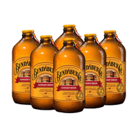 宾得宝姜汁啤酒味含气饮料375ml*24 含果汁汽水玻璃瓶装澳州原箱