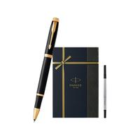 PARKER 派克 IM纯黑丽雅金夹宝珠笔金属成人送礼礼品签字笔商务高档