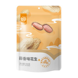 华味亨 400g多口味香瓜子花生 袋装新货葵花籽年货大颗粒炒货 蒜香味花生400g