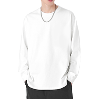 浪莎 男式长袖圆领T恤男简约百搭纯色打底上衣t恤