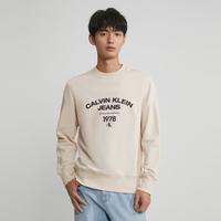 Calvin Klein CK Jeans秋季男士时尚休闲通勤学院风醒目撞色字母纯棉圆领卫衣