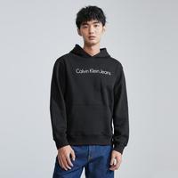 Calvin Klein CK Jeans秋冬男女中性字母印花休闲通勤宽松抓绒连帽套头卫衣