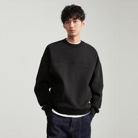 Calvin Klein CK Jeans秋季男士休闲通勤运动风分割线设计纯色圆领套头卫衣
