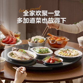 美的（Midea）加热暖菜板热菜板保温板家用 加热杯垫加热桌垫 2025多功能家用不挑锅具餐具圆桌圆形旋转转盘 【2档调温】25年60Y2 Pro