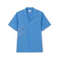 Lacoste 法国鳄鱼男装春夏时尚潮流休闲衬衫翻领短袖衬衫日常同情男士上衣
