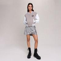 MAJE 【100%绵羊毛面料】冬季女士经典时尚休闲学院风棒球服外套