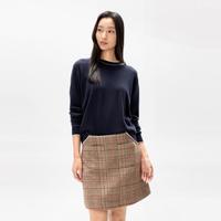 TOMMY HILFIGER Tommy Hilfiger秋冬女简约刺绣条纹宽松版内搭打底衫针织衫羊绒衫