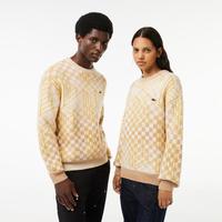 Lacoste 法国鳄鱼男女同款秋冬时尚格纹针织衫毛衣款保暖舒适百搭毛衣