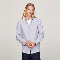 TOMMY HILFIGER Tommy Hilfiger秋冬男牛津纺微弹条纹商务正装合身衬衫外套