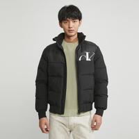 卡尔文·克莱恩 CK Jeans秋冬男士美式复古潮流时尚休闲拼接立领印花通勤棉服外套