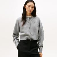 TOMMY HILFIGER Tommy Hilfiger25秋冬女美式复古慵懒风圆领羊毛衫针织开衫