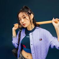 TOMMY HILFIGER 【绞花肌理】TommyJeans25秋冬女装宽松圆领麻花针织开衫外套
