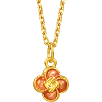 周生生黄金吊坠 足金永系列幸运如意结吊坠 96216P计价 0.45克