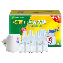 榄菊 电蚊香液4瓶+1器 清韵茶香电热蚊香液菊之语电蚊香防蚊驱蚊液