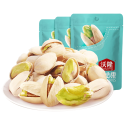 沃隆 大颗粒开心果 特大果原味无漂白坚果炒货散装休闲健康零食小吃 开心果50g*3