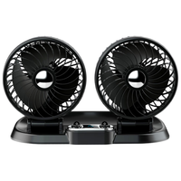 智国者车载电风扇usb散热24v12v大风力强风轿车大货车双头静音降温