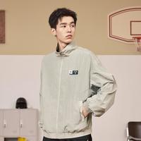 乔丹 户外风衣男士轻盈透气双层网面宽松梭织运动休闲外套