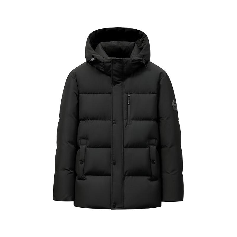 雪中飞2025新款男士鹅绒短款羽绒服冬季休闲户外简约男羽绒舒适 藏青色|5019 L / 175/92A