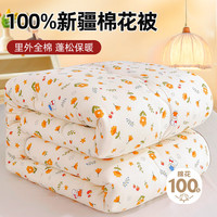 云瑾 100%全棉 新疆棉花被 纯棉被子 薄被 春秋空调被 4斤 200x230cm 阳光朵朵