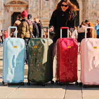 值选：意大利 Trunk系列 【4:6分区】凹凸PC万向轮行李箱 哑光黑色 30英寸 CB169 001