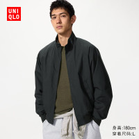 优衣库 男装女装哈灵顿茄克/外套夹克484610 09 黑色 XS
