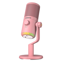 闪克（Sudotack） 游戏麦克风电脑话筒usb直播手机降噪电容麦电竞外设台式唱歌收音设备dm30 DM30粉色(电竞游戏麦 软件调音)