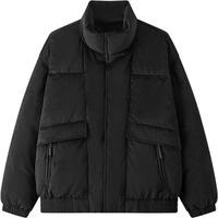 gxgjeans 双色肌理面料短款羽绒服 男 黑色 L