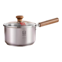 康巴赫（KBH）奶锅316不锈钢不粘奶锅辅食锅炉灶通用 0涂层母婴级奶锅 16cm